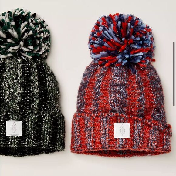 Free People Movement Pom Party Reflective Beanie